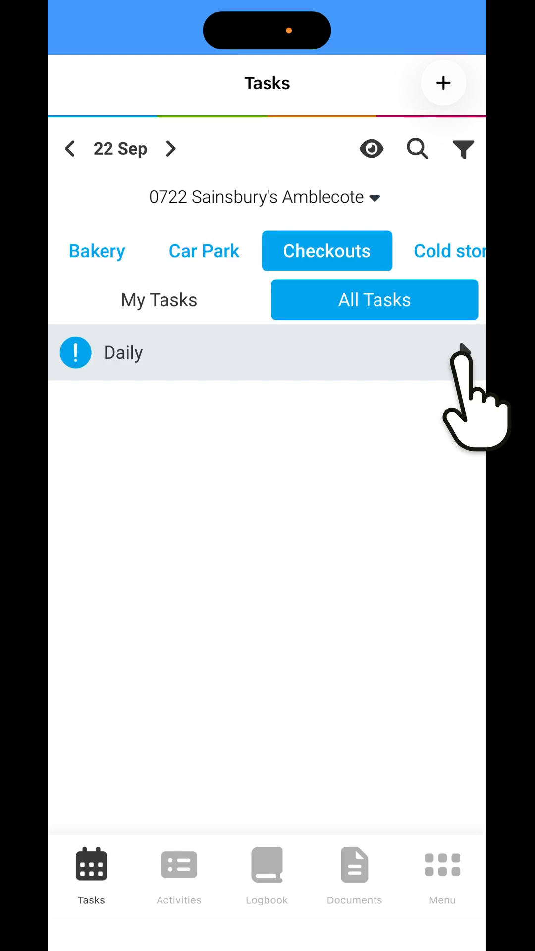 Step 2: Press the daily title to see the tasks